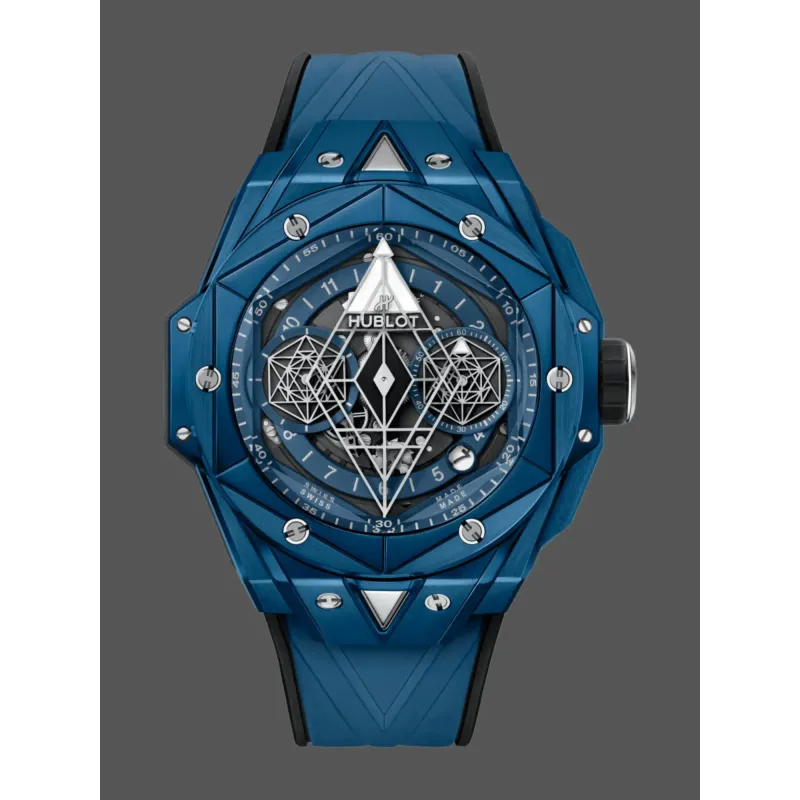 Hublot Big Bang Sang Bleu 418.EX.5107.RX.MXM21 Replica - Cadran Bleu Ceramique