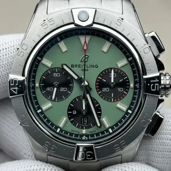 Breitling Chronomat B01 42 AB0147101L1A1 Replica - Cadran Vert Menthe Acier Inoxydable