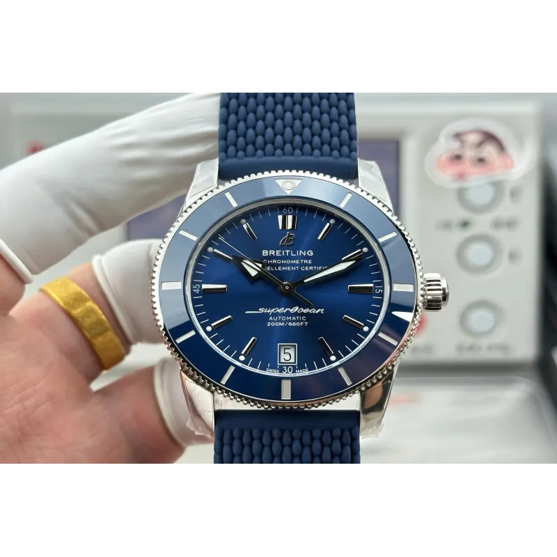 Breitling Superocean Heritage AB2020161C1S1 Replica - Cadran Bleu Bracelet Caoutchouc