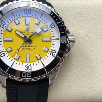 Breitling Superocean Automatic A17375211I1S1 Replica - Cadran Jaune Acier Inoxydable