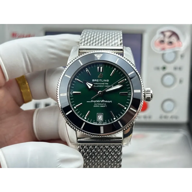 Breitling Superocean Heritage AB2010121L1A1 Replica - Cadran Vert Maille Milanaise
