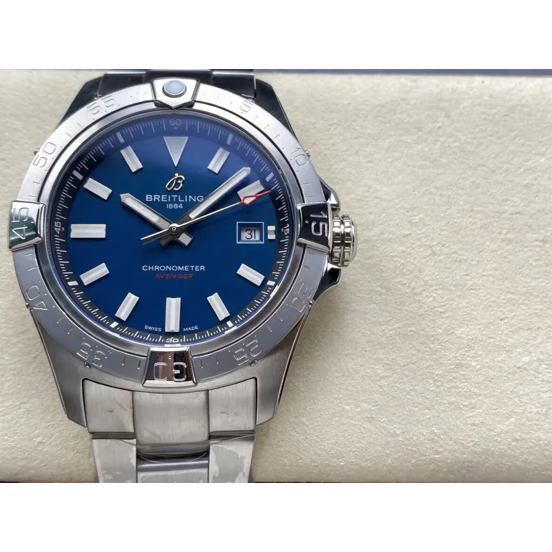 Breitling Avenger A17328101C1A1 Replica - Cadran Bleu Lunette Cannelee