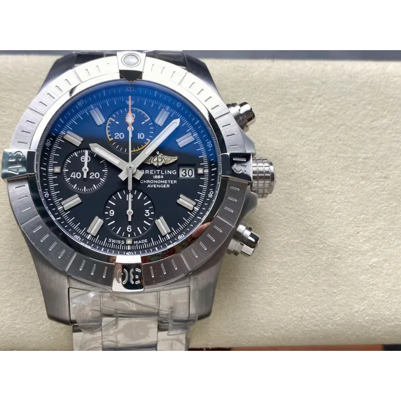 Breitling Avenger Chronograph 45 A13317101B1A1 Replica - Cadran Noir Acier Inoxydable