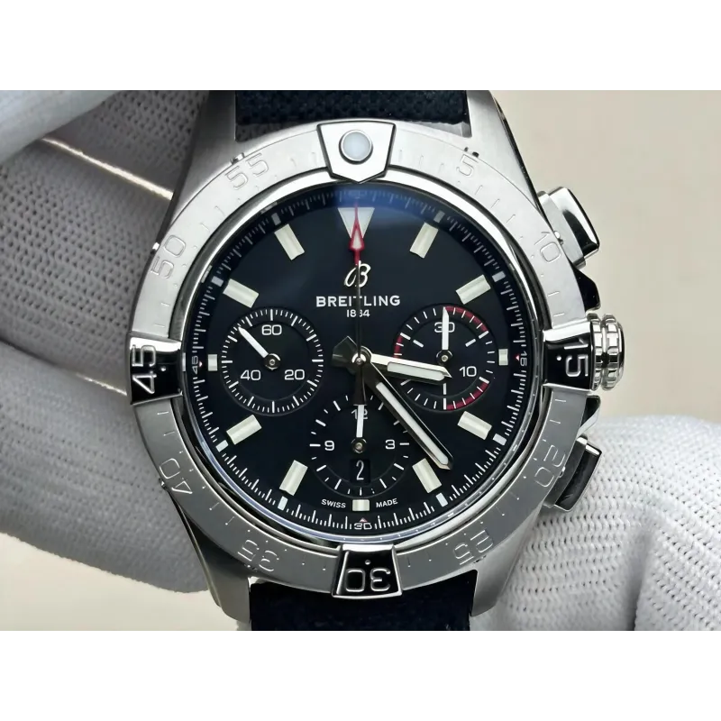 Breitling Chronomat B01 42 AB0146101B1X1 Replica - Cadran Noir Acier Inoxydable