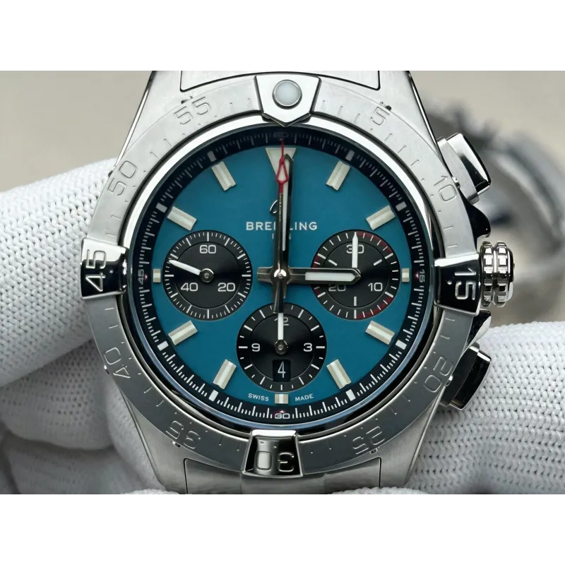 Breitling Chronomat B01 42 AB0147101C1A1 Replica - Cadran Bleu Glace Acier Inoxydable