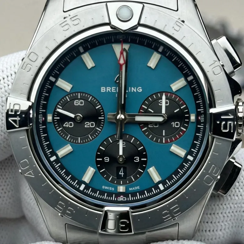 Breitling Chronomat B01 42 AB0147101C1A1 Replica - Cadran Bleu Glace Acier Inoxydable