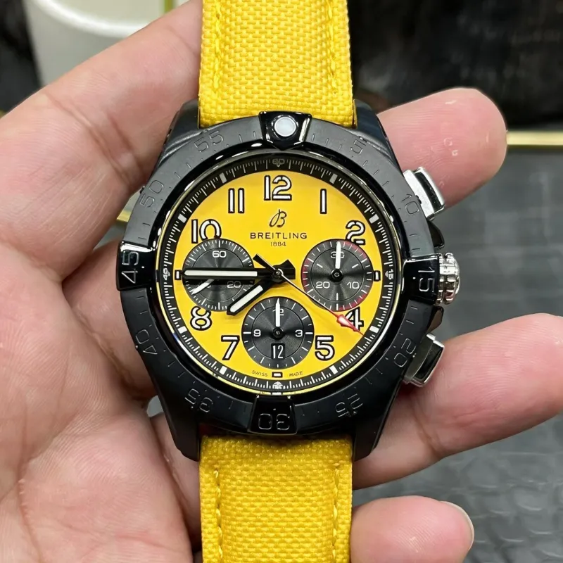 Breitling Avenger SB0147101I1X1 Replica - Cadran Jaune Lunette Cannelee