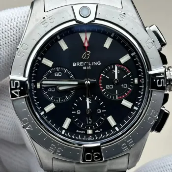 Breitling Chronomat B01 42 AB0147101B1A1 Replica - Cadran Noir Acier Inoxydable