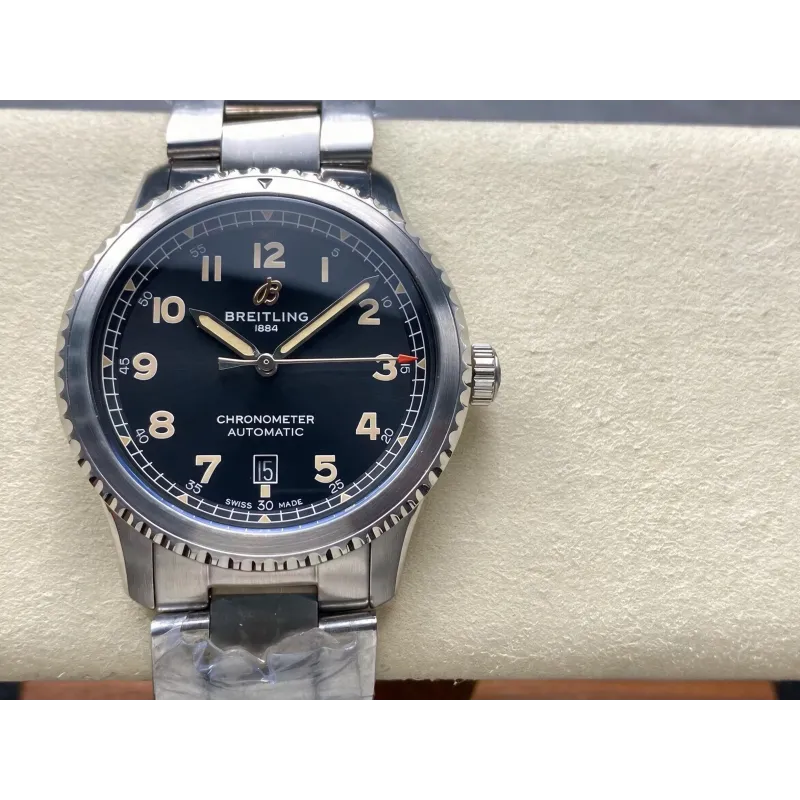 Breitling Navitimer 8 Automatic 41 A17315101B1A1 Replica - Cadran Noir Acier Inoxydable