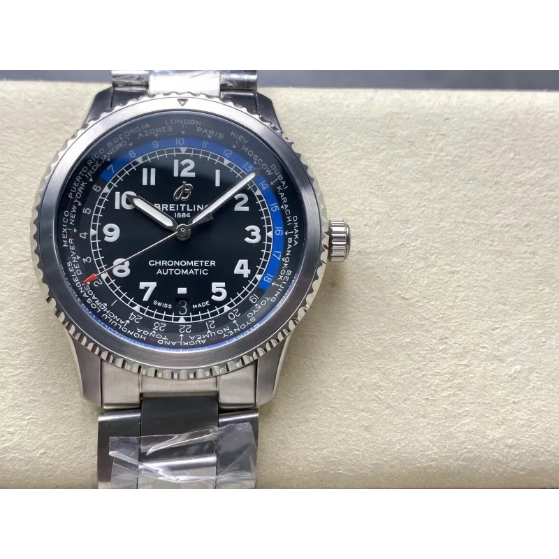 Breitling Aviator 8 B35 Automatic Unitime 43 AB3521U41B1A1 Replica - Cadran Noir
