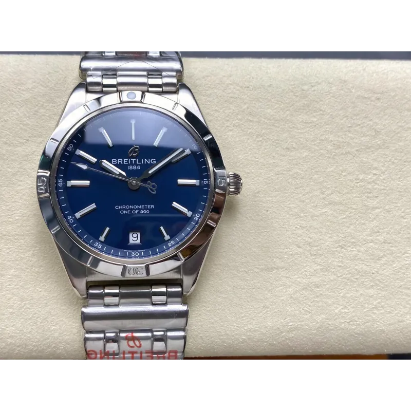Breitling Chronomat Femme A103801A1C1A1 Replica - Cadran Bleu Lunette Cannelee