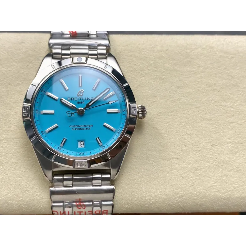 Breitling Chronomat Femme A103803A1L1A1 Replica - Tiffany Blue Lunette Cannelee