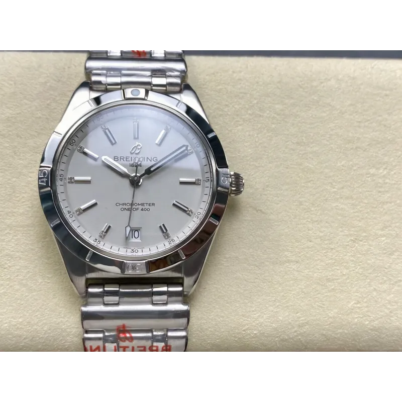 Breitling Chronomat Femme A103801A1G1A1 Replica - Cadran Gris Lunette Cannelee
