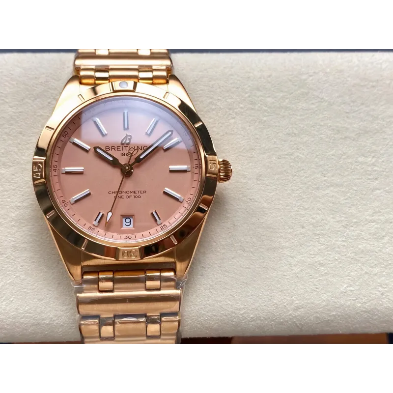 Breitling Chronomat Femme K103801A1A1K1 Replica - Cadran Champagne Lunette Cannelee