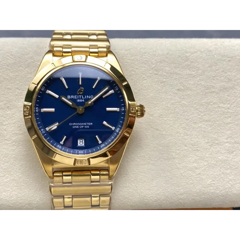 Breitling Chronomat Femme K103801A1C1K1 Replica - Cadran Bleu Lunette Cannelee