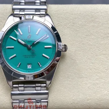 Breitling Chronomat Femme A103801A1L1A1 Replica - Cadran Turquoise Lunette Cannelee