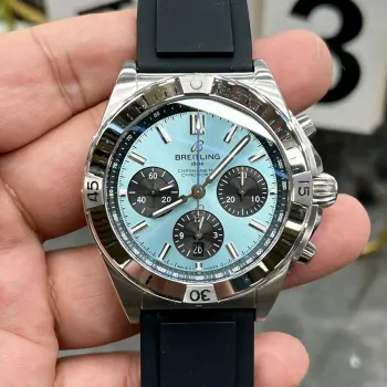 Breitling Chronomat PB0134101C1S1 Replica - Cadran Bleu Glace Lunette Cannelee