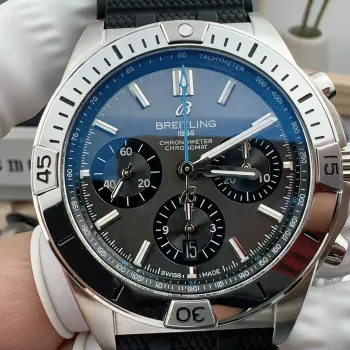 Breitling Chronomat EB0134101M1S1 Replica - Cadran Gris Lunette Cannelee