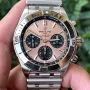 Breitling Chronomat AB0134101K1A1 Replica - Beige Lunette Cannelee