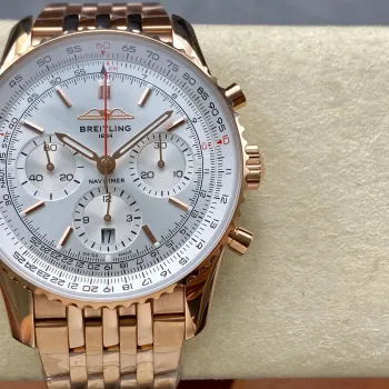 Breitling Navitimer RB0139211G1R1 Replica - Cadran Argent Lunette Cannelee