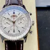 Breitling Navitimer AB0139211G1P1 Replica - Cadran Argent Lunette Cannelee