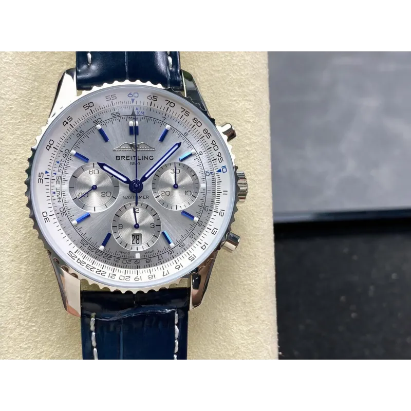Breitling Navitimer AB0139A71G1P1 Replica - Cadran Blanc Lunette Cannelee