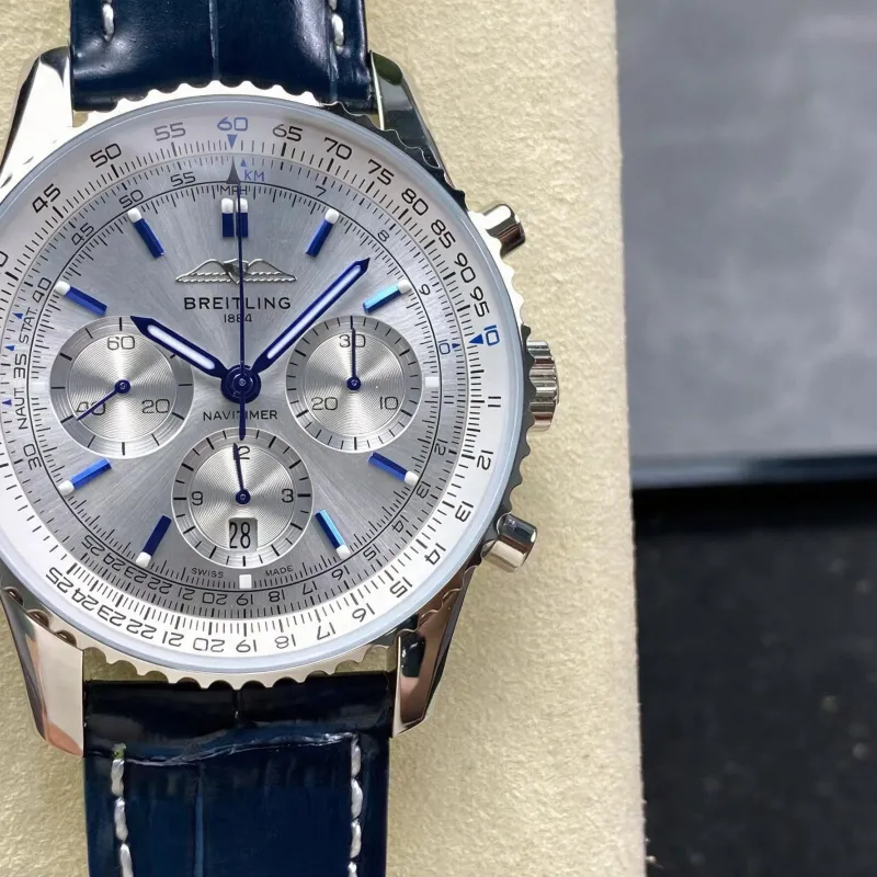Breitling Navitimer AB0139A71G1P1 Replica - Cadran Blanc Lunette Cannelee