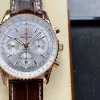 Breitling Navitimer RB0139211G1P1 Replica - Cadran Argent Lunette Cannelee