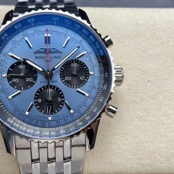 Breitling Navitimer AB0138241C1A1 Replica - Cadran Bleu Lunette Cannelee