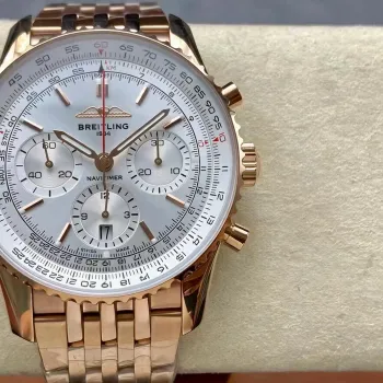 Breitling Navitimer RB0139211G1R1 Replica - Cadran Argent Lunette Cannelee