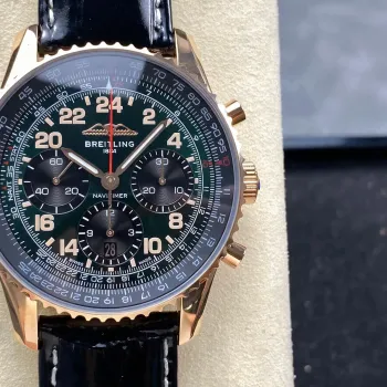 Breitling Navitimer RB12302A1L1P1 Replica - Cadran Vert Lunette Cannelee