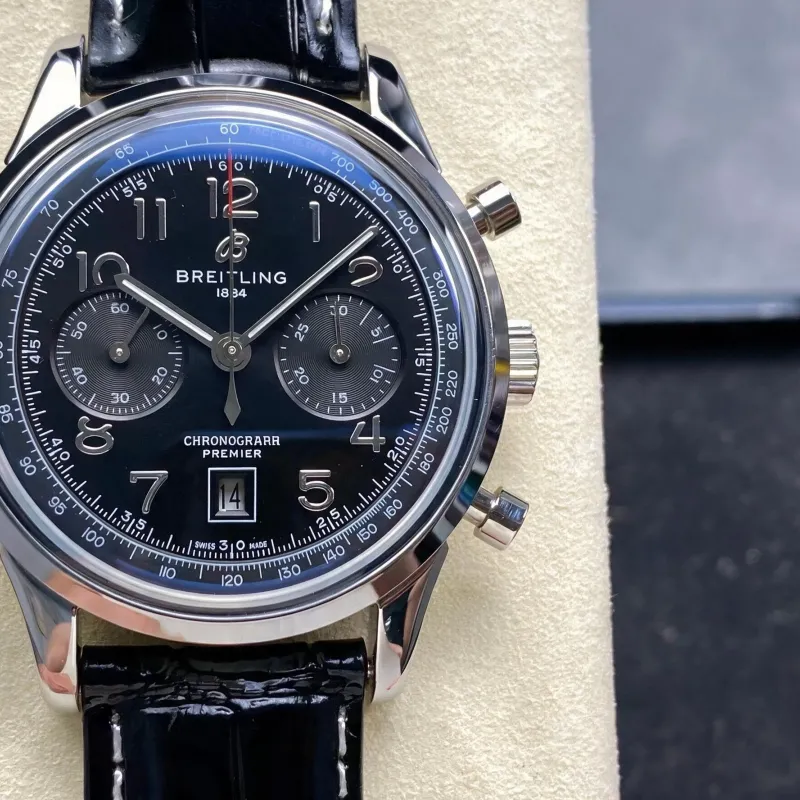 Breitling Premier AB0145221B1P1 Replica - Cadran Noir Acier Inoxydable
