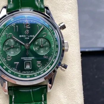 Breitling Premier AB0145371L1P2 Replica - Cadran Vert Acier Inoxydable