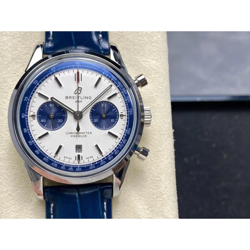 Breitling Premier AB01186A1G1P1 Replica - Cadran Argent Acier Inoxydable