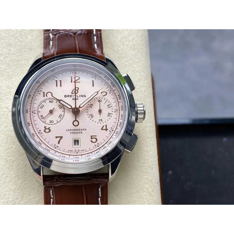 Breitling Premier B01 Chronograph 42 AB0145211G1P2 Replica - Cadran Argent
