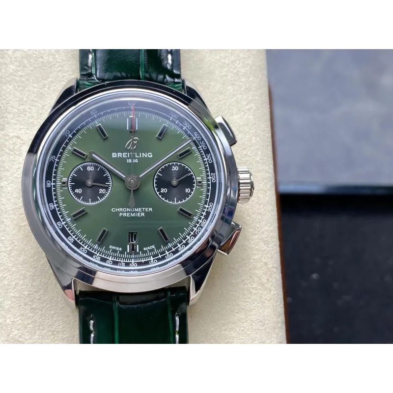 Breitling Premier B01 Chronograph 42 Bentley British Racing Green AB0118A11L1X1 Replica - Cadran Vert