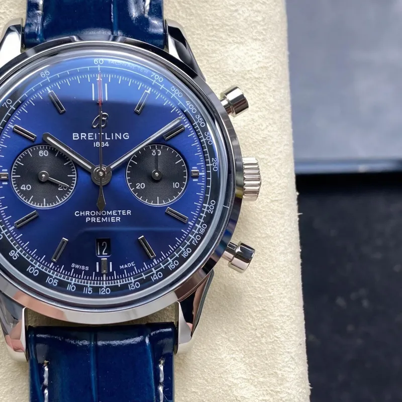 Breitling Premier AB0118A61C1P2 Replica - Cadran Bleu Acier Inoxydable