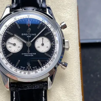 Breitling Premier AB0118371B1P2 Replica - Cadran Noir Acier Inoxydable