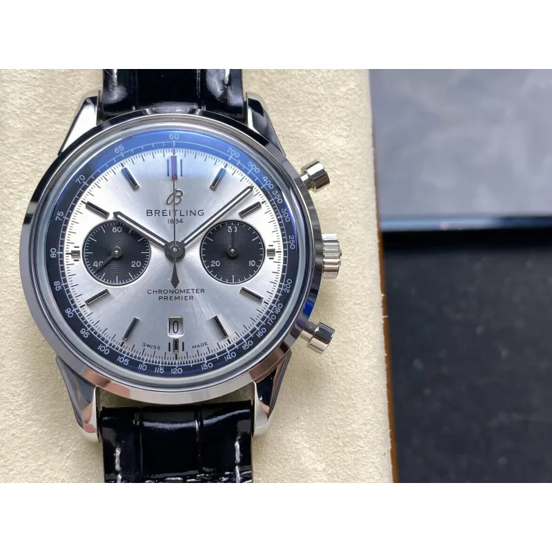 Breitling Premier AB0118221G1P2 Replica - Cadran Argent Acier Inoxydable