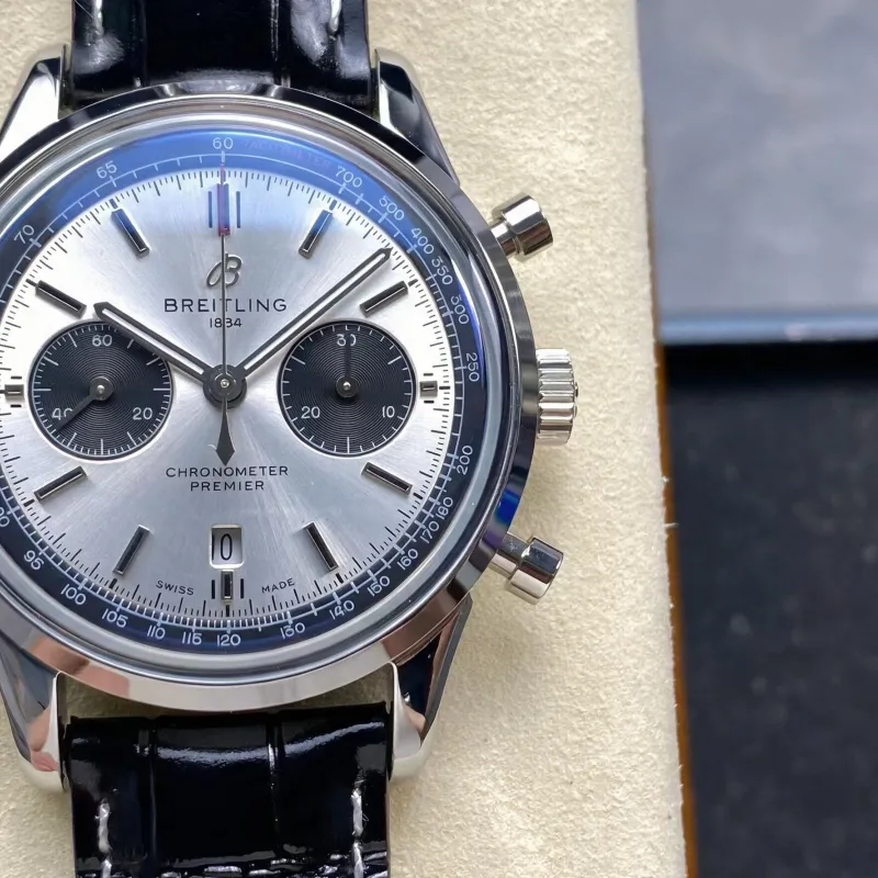 Breitling Premier AB0118221G1P2 Replica - Cadran Argent Acier Inoxydable