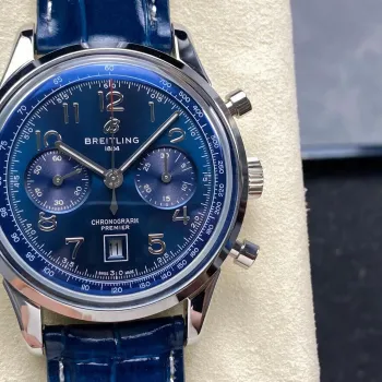 Breitling Premier AB0145171C1P2 Replica - Cadran Bleu Acier Inoxydable