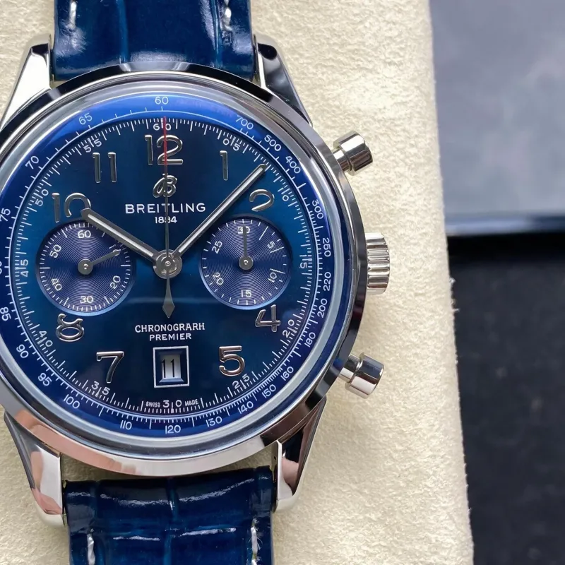 Breitling Premier AB0145171C1P2 Replica - Cadran Bleu Acier Inoxydable