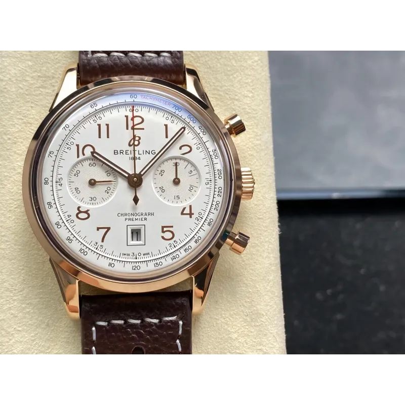 Breitling Premier RB0145371G1P2 Replica - Cadran Argent Bicolore