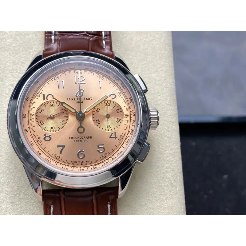 Breitling Premier B09 Chronograph 40 Champagne AB0930F51H1P1 Replica - Cadran Champagne