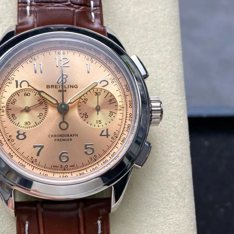 Breitling Premier B09 Chronograph 40 Champagne AB0930F51H1P1 Replica - Cadran Champagne