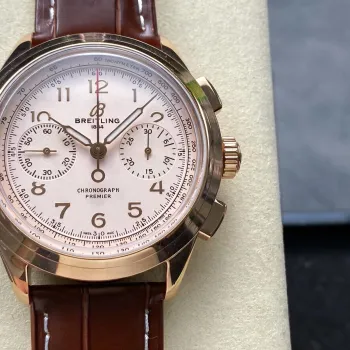 Breitling Premier B09 Chronograph 40 Rose Gold RB0930371G1P1 Replica - Cadran Argent