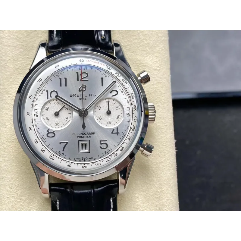 Breitling Premier AB0930371G1P1 Replica - Cadran Argent Acier Inoxydable