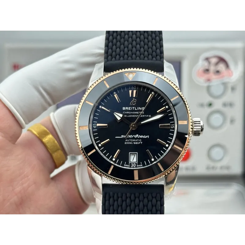 Breitling Superocean Heritage Automatic UB2010121B1S1 Replica - Cadran Noir Bracelet Caoutchouc