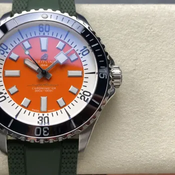 Breitling Superocean 42 A173751A1O1S1 Replica - Cadran Orange Bracelet Caoutchouc