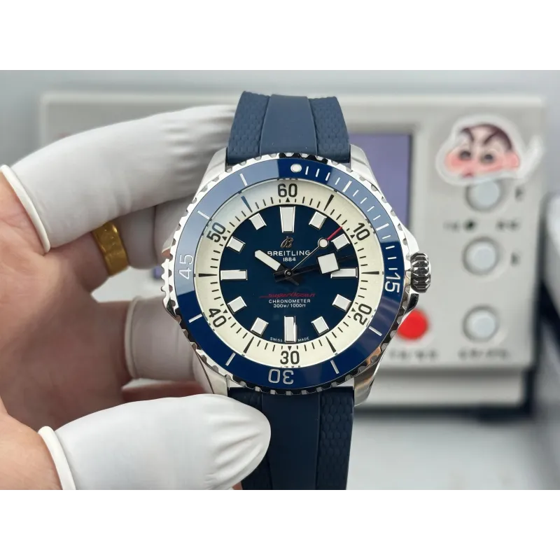 Breitling Superocean Automatic 46 A17378211B1S1 Replica - Cream Bracelet Caoutchouc